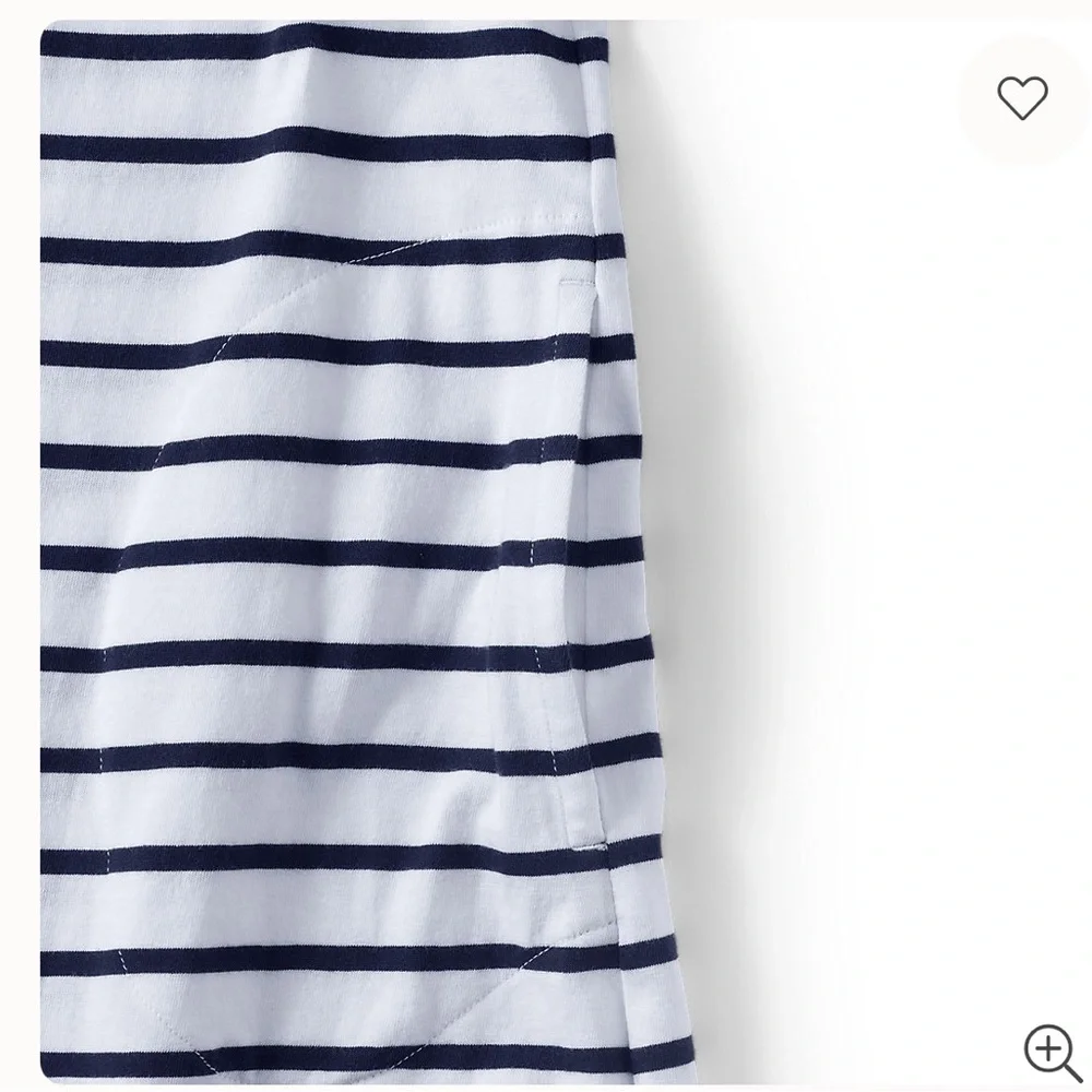 Lands' End Classic Navy and White Striped Dress - Picture 6 of 7